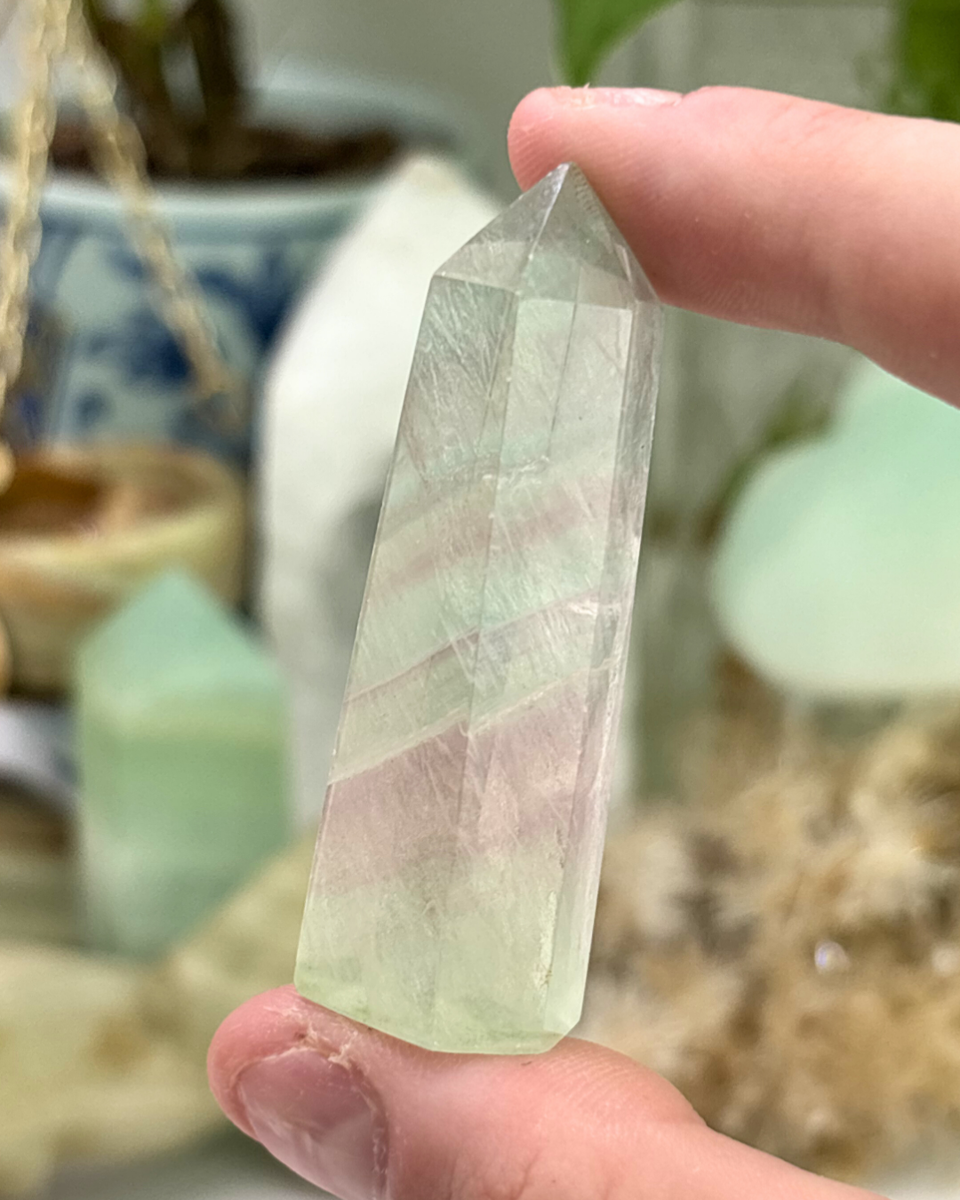 Small Rainbow Fluorite Tower