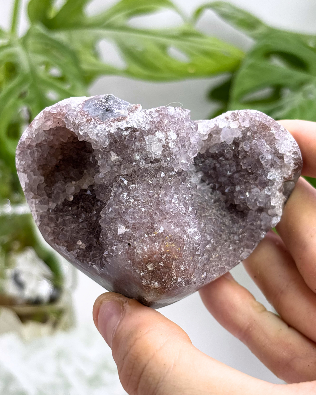 Amethyst Cluster Heart 2
