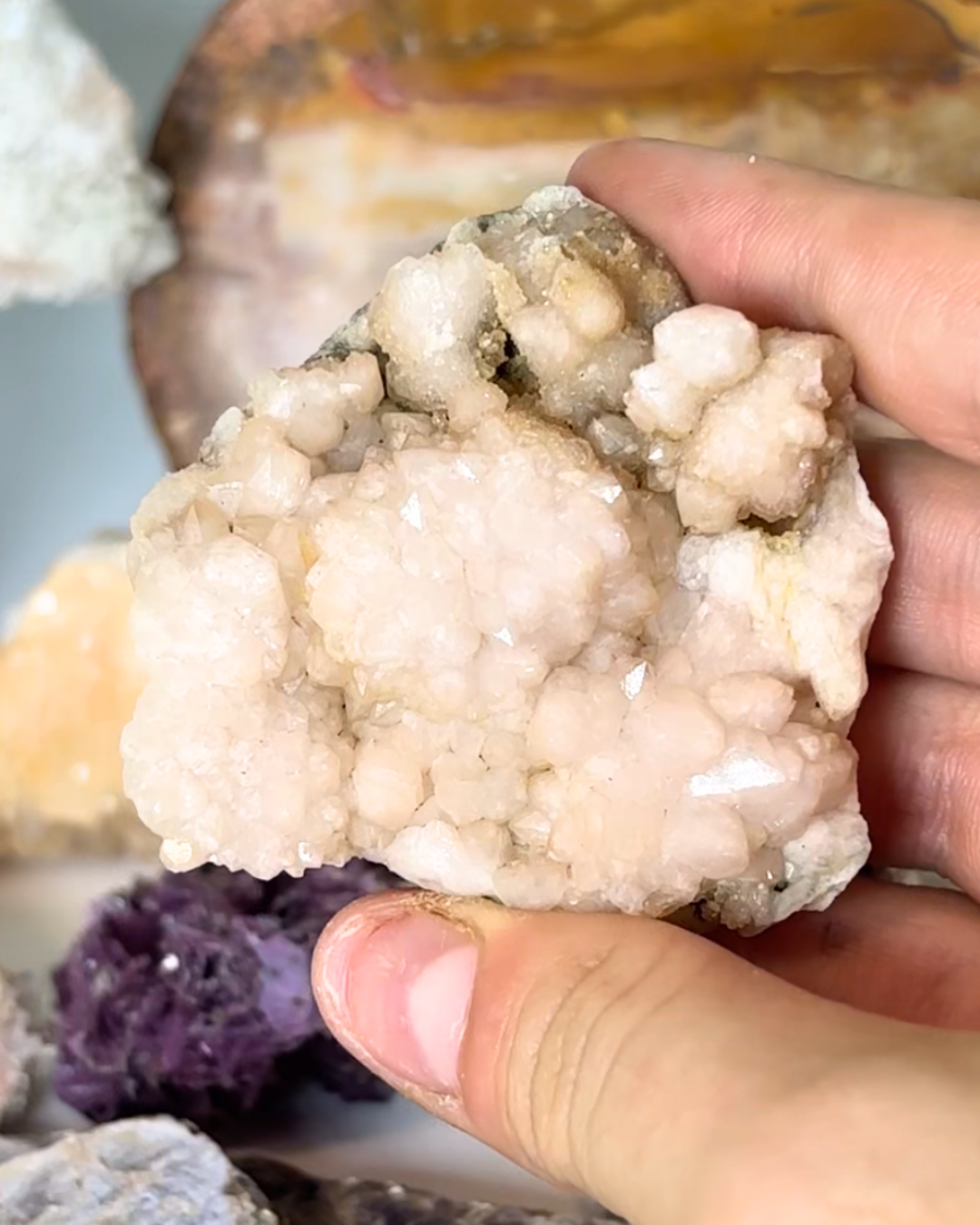 Pink Calcite Cluster Specimen