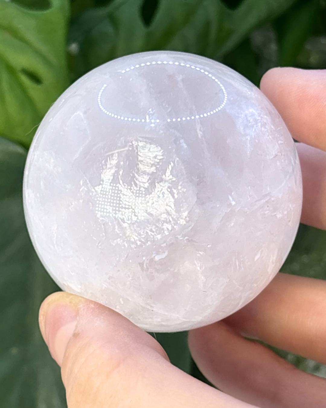 Flashy Rose Quartz Sphere with Stand