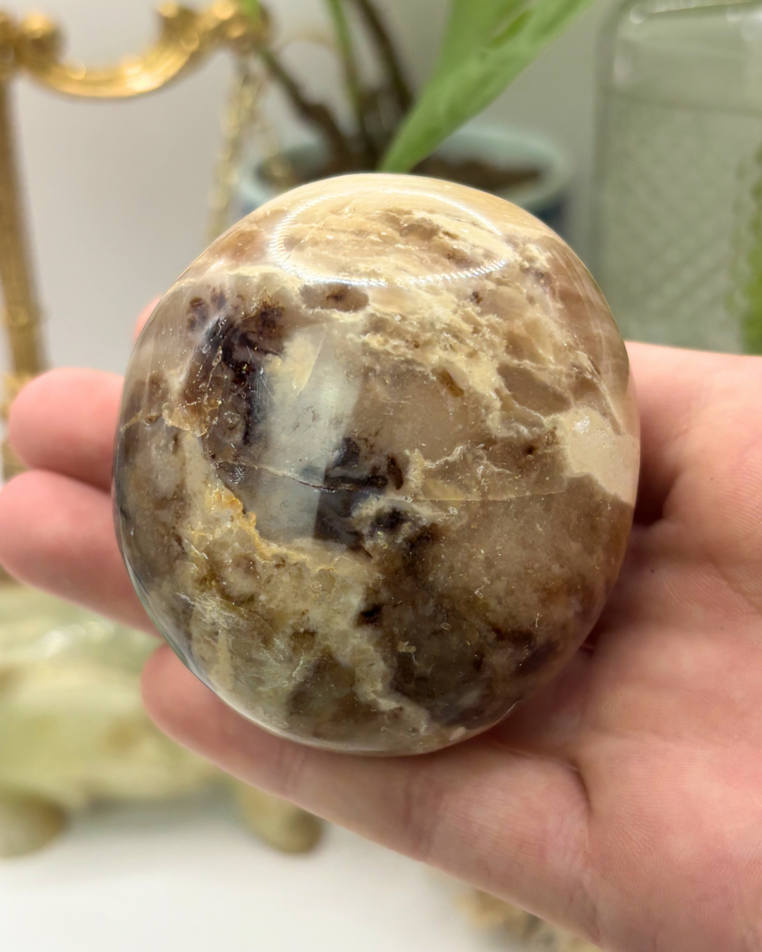 Chocolate Calcite Palmstone