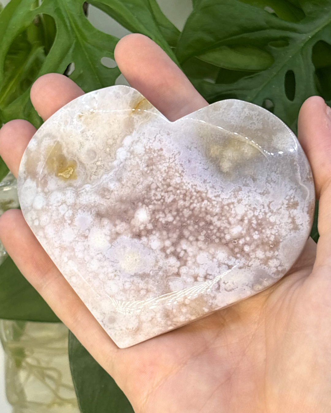 Large Pink Amethyst Heart