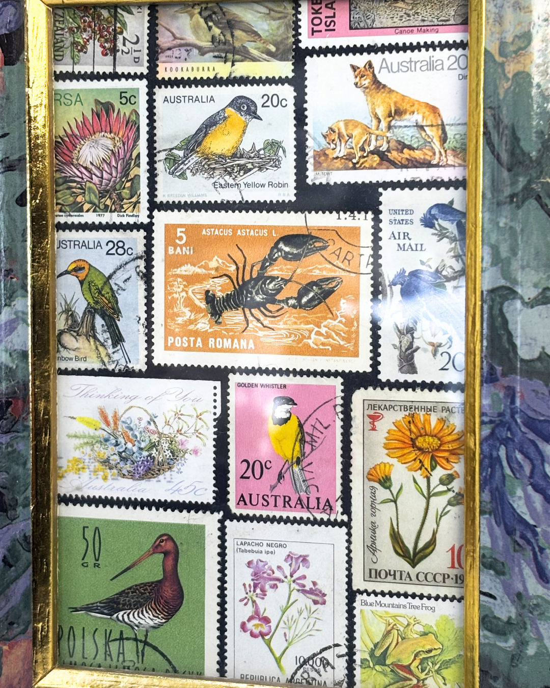 Flora & Fauna Vintage Stamp Frame