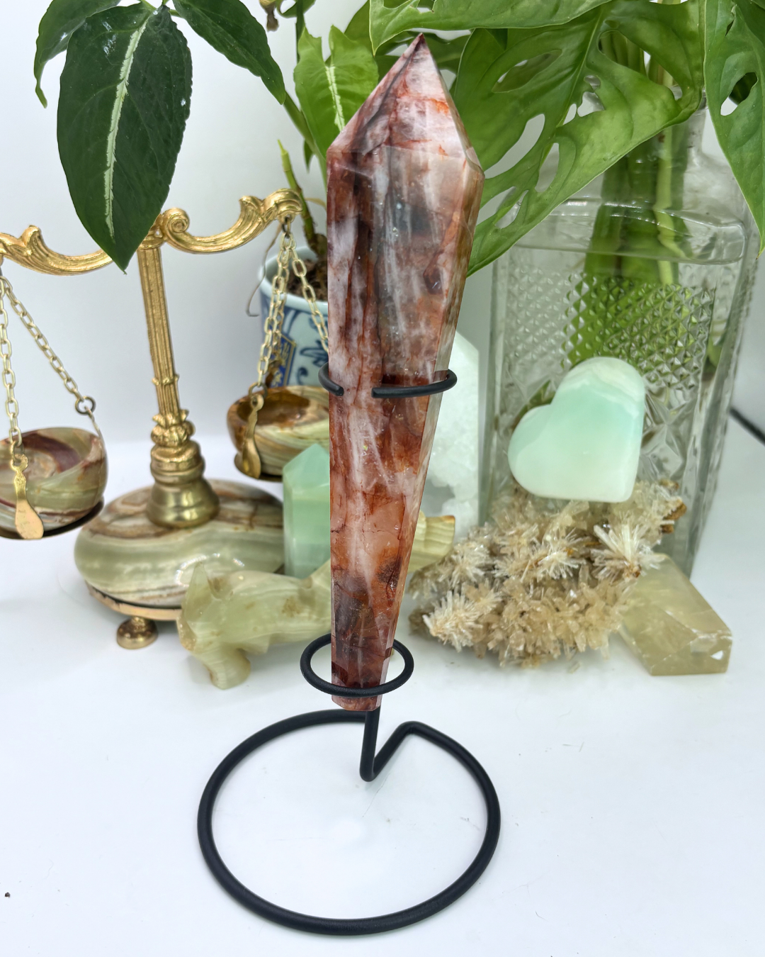 Fire Quartz Wand & Stand