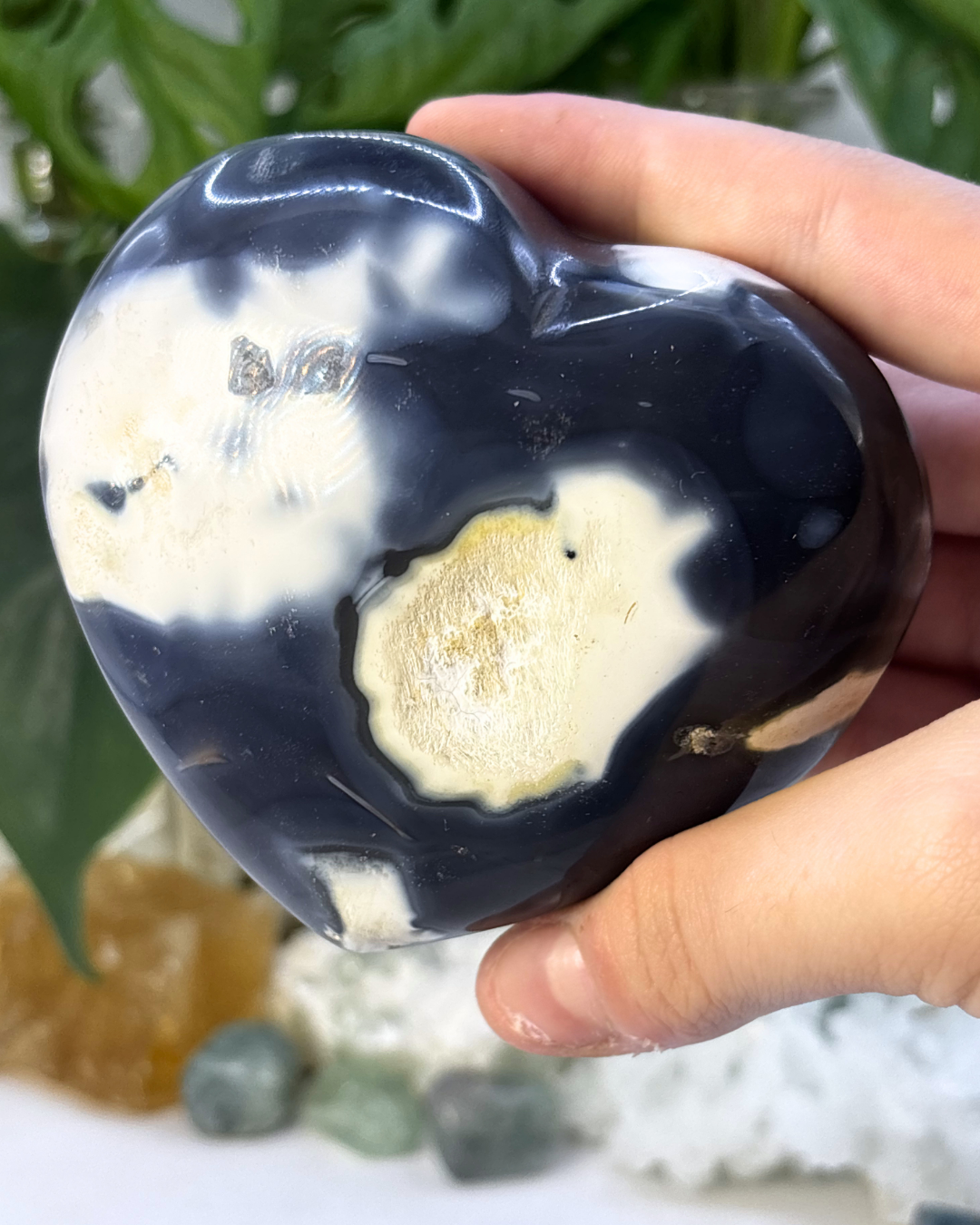 XL Orca Agate Heart