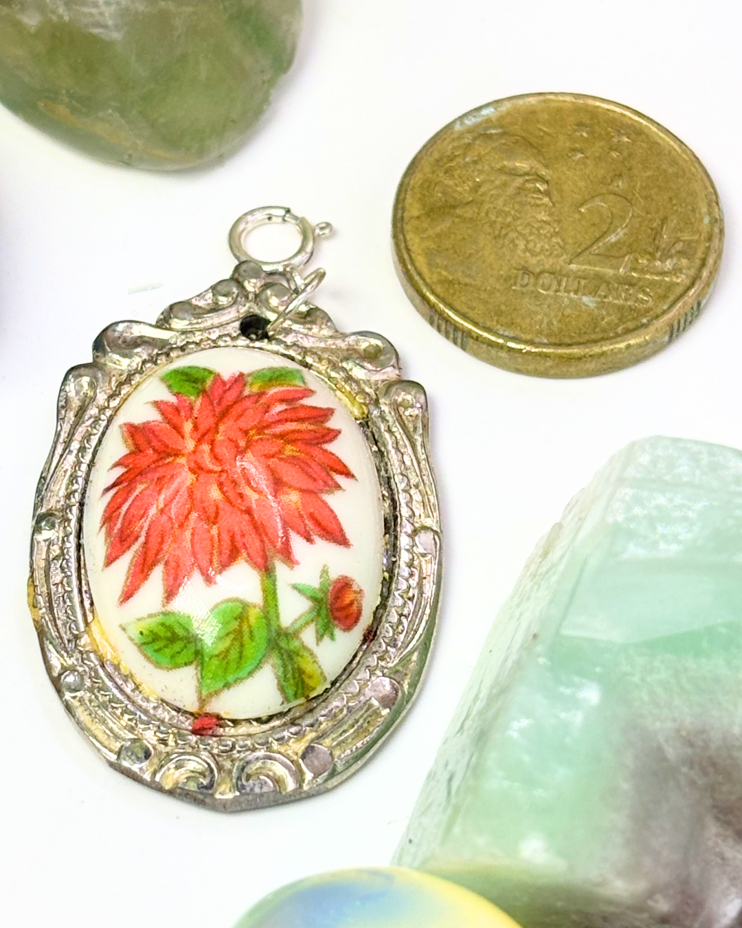 Red Wattle Silver Spoon Charm