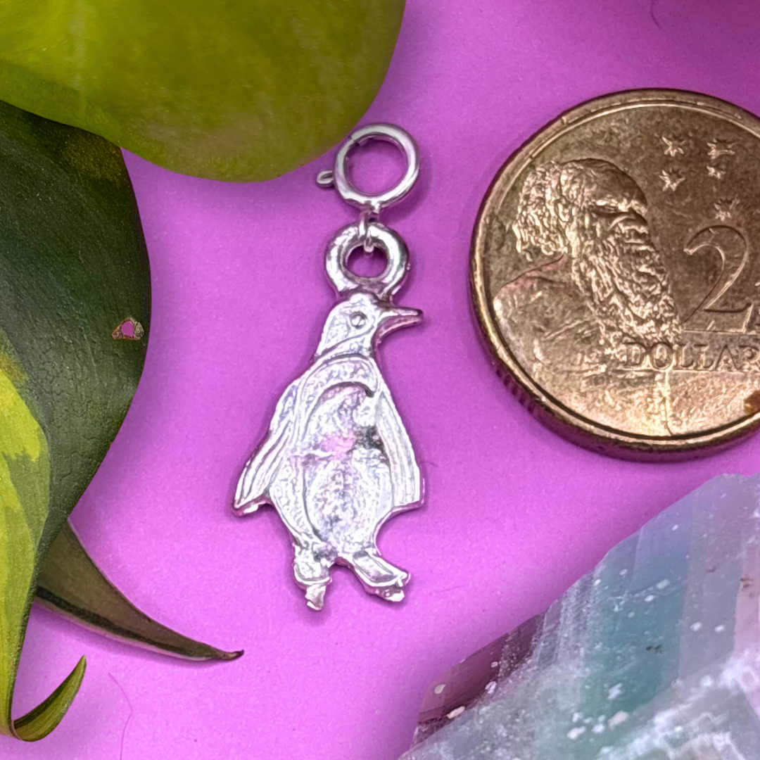 Large Silver Penguin 2D Charm COMING 16/11