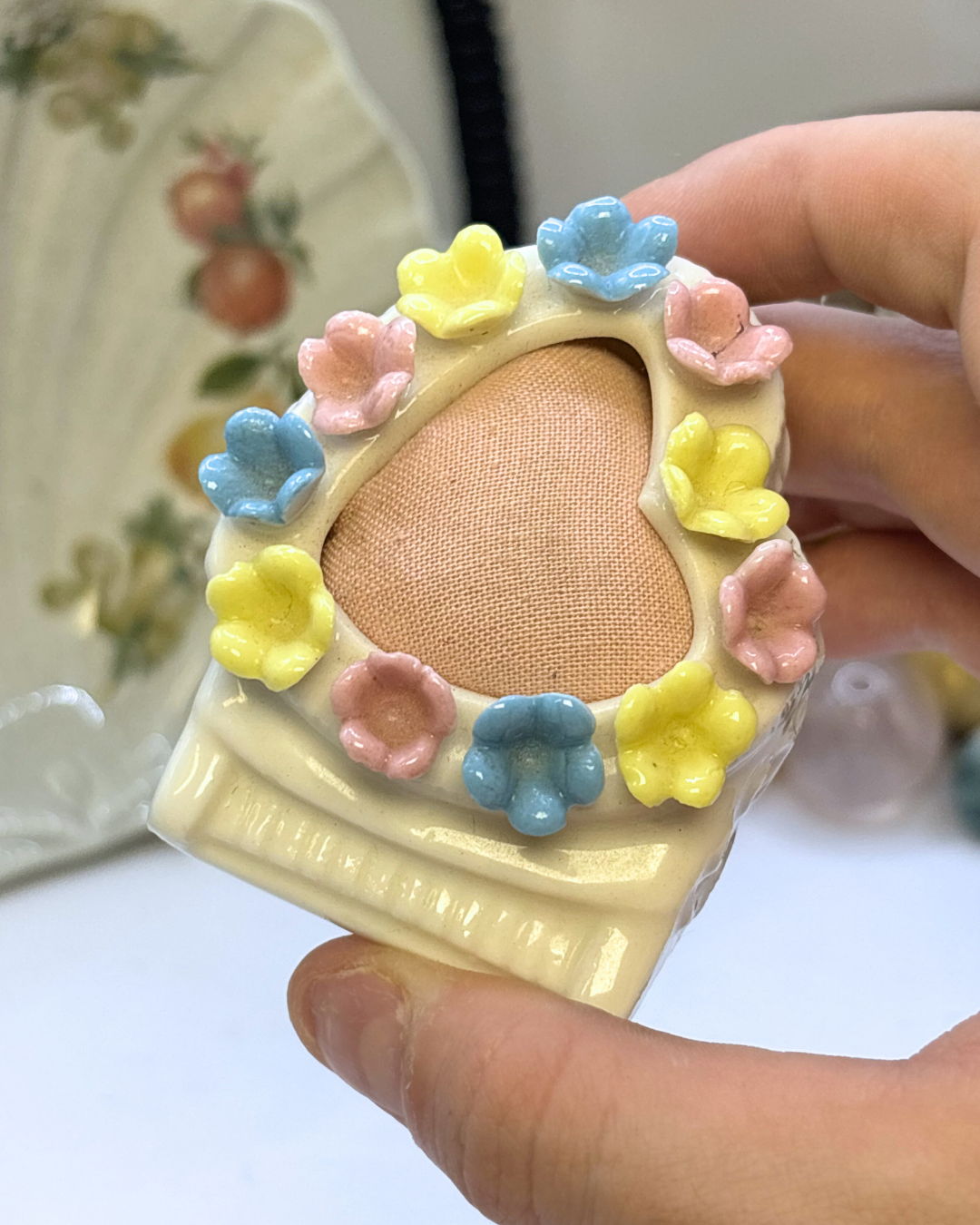 Mini Floral Piano Trinket Box