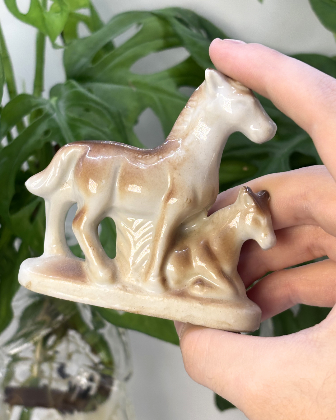 Mini Porcelain Horse Pair