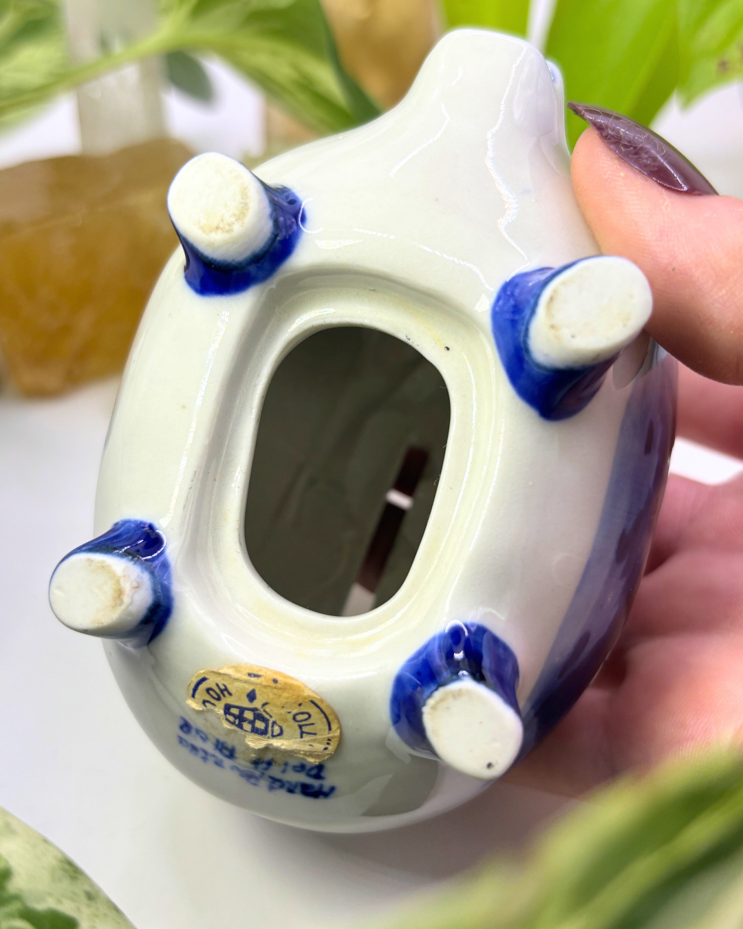 Porcelain Delft Blue Piggy Bank