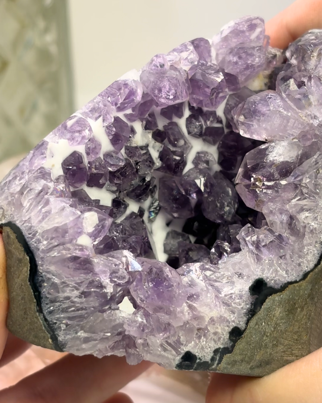 XL Snowy Amethyst Cluster Specimen