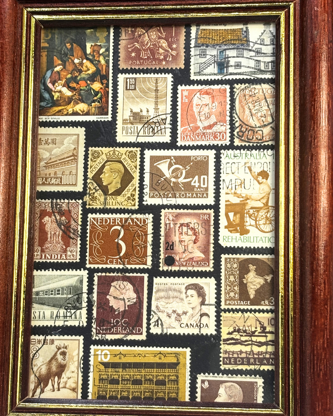 Moody Gallery Vintage Stamp Frame