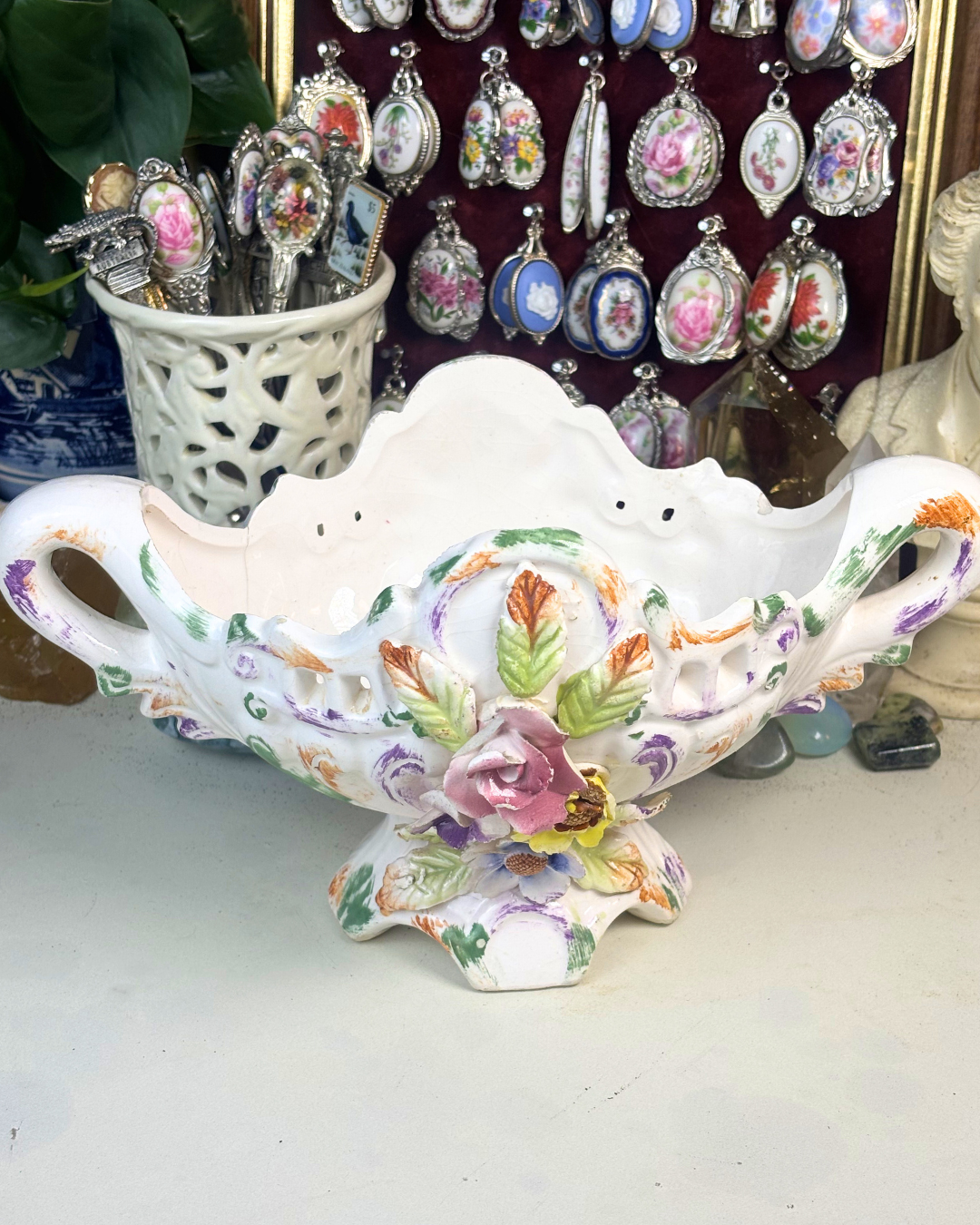 Rococo Style Floral Centrepiece Bowl