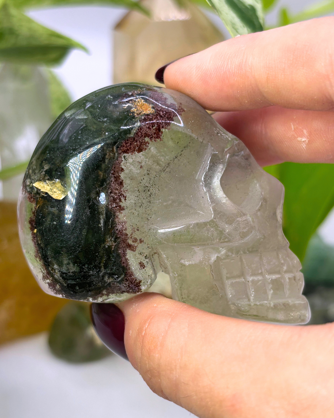 Large Garden Quartz Skull
