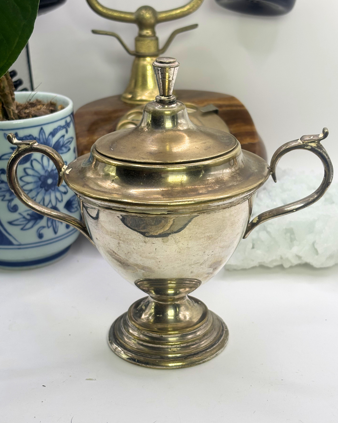 Mini Silver Plated Sugar Pot