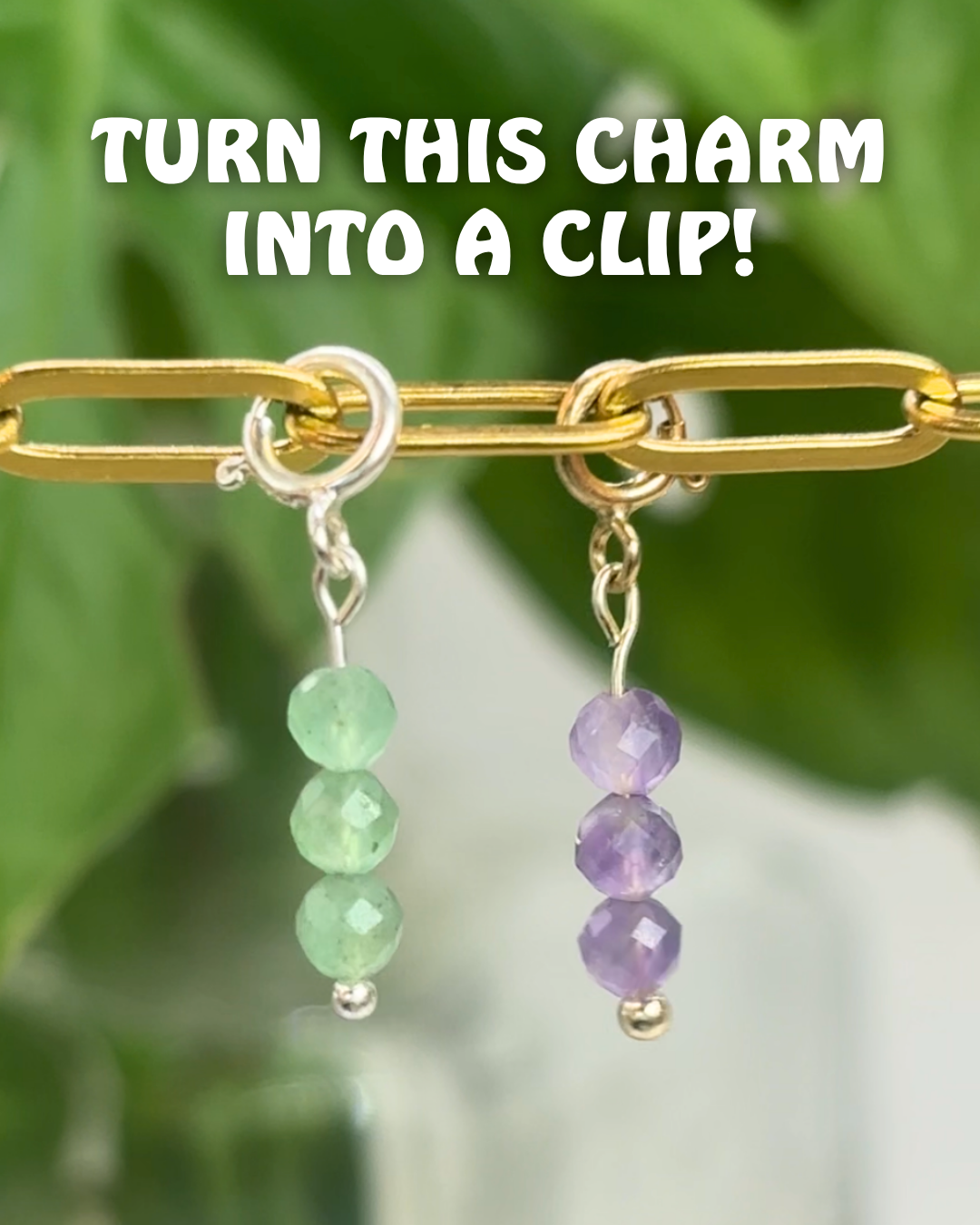 Rose Quartz Triple Dew Drop Crystal Earring Charms