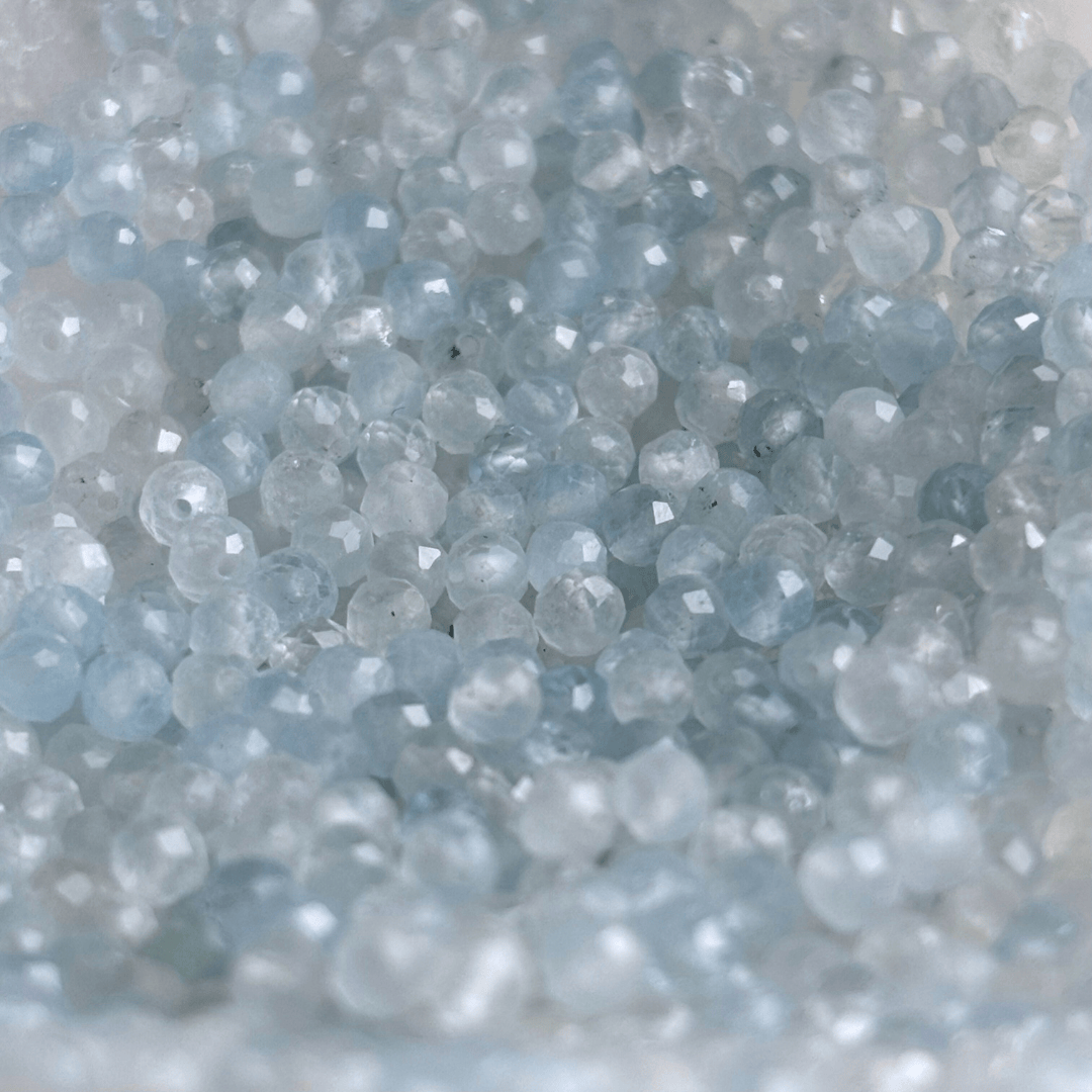 The Guide Crystals Aquamarine Triple Dew Drop Crystal Earring Charms