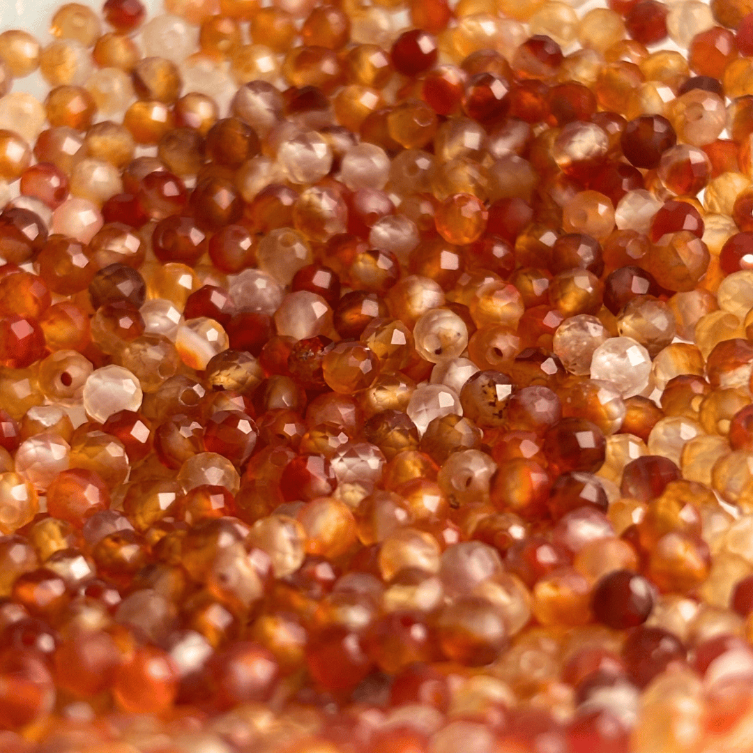 The Guide Crystals Carnelian Triple Dew Drop Crystal Earring Charms