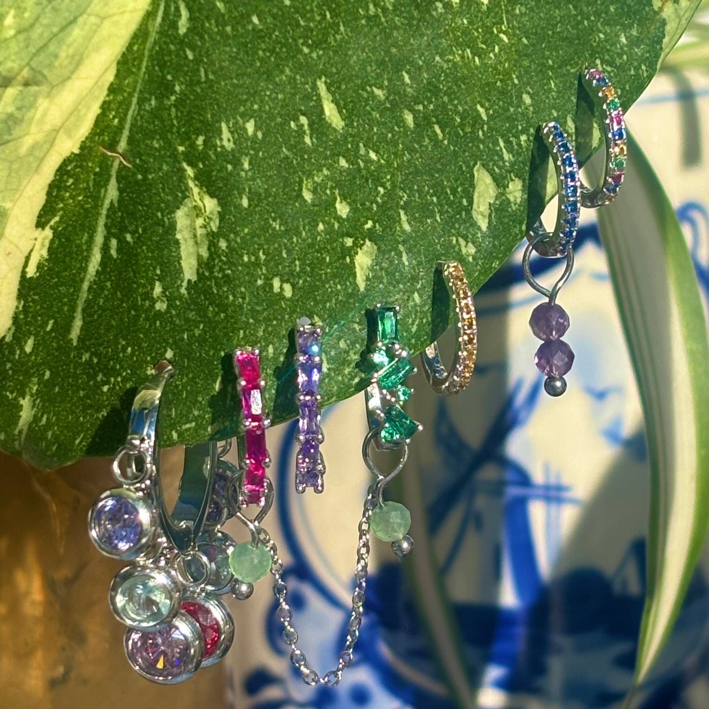 The Guide Crystals Green Aventurine Double Dew Drop Crystal Earring Charms