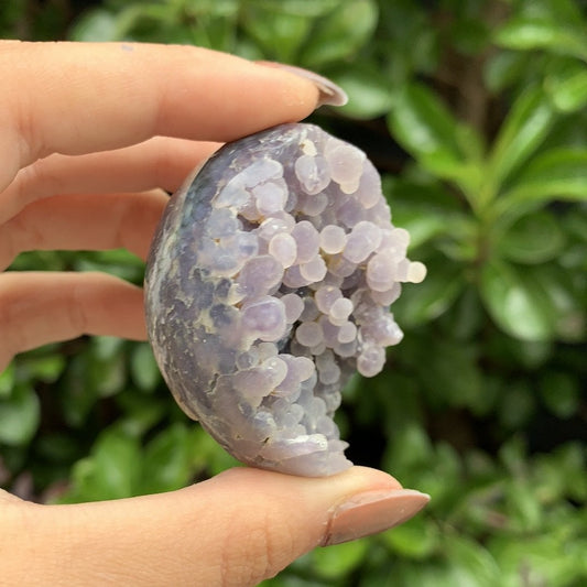 Grape Agate Semi Polished Small Egg Indonesia