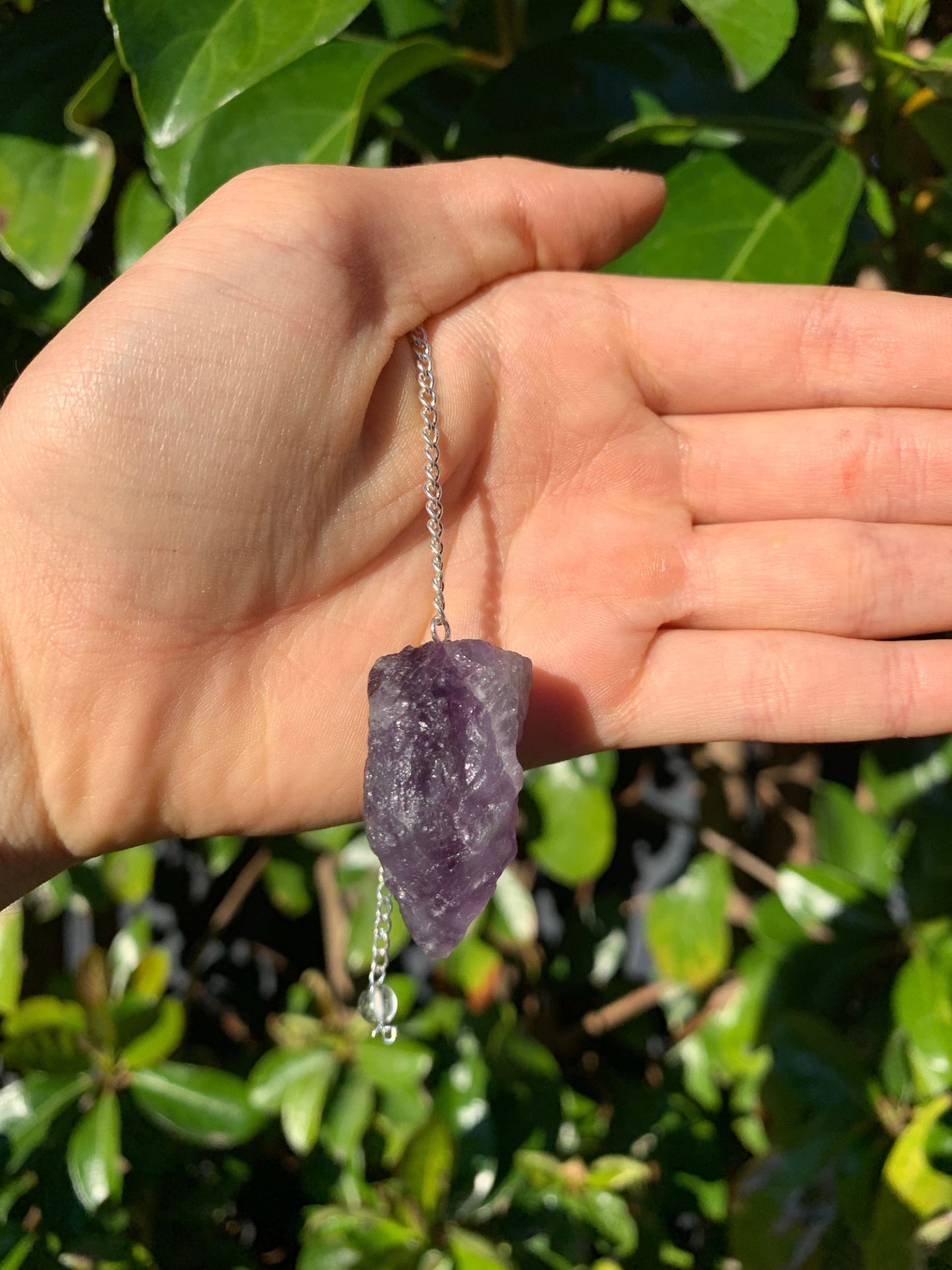 The Guide Crystals pendulums Amethyst Rough Crystal Pendulum