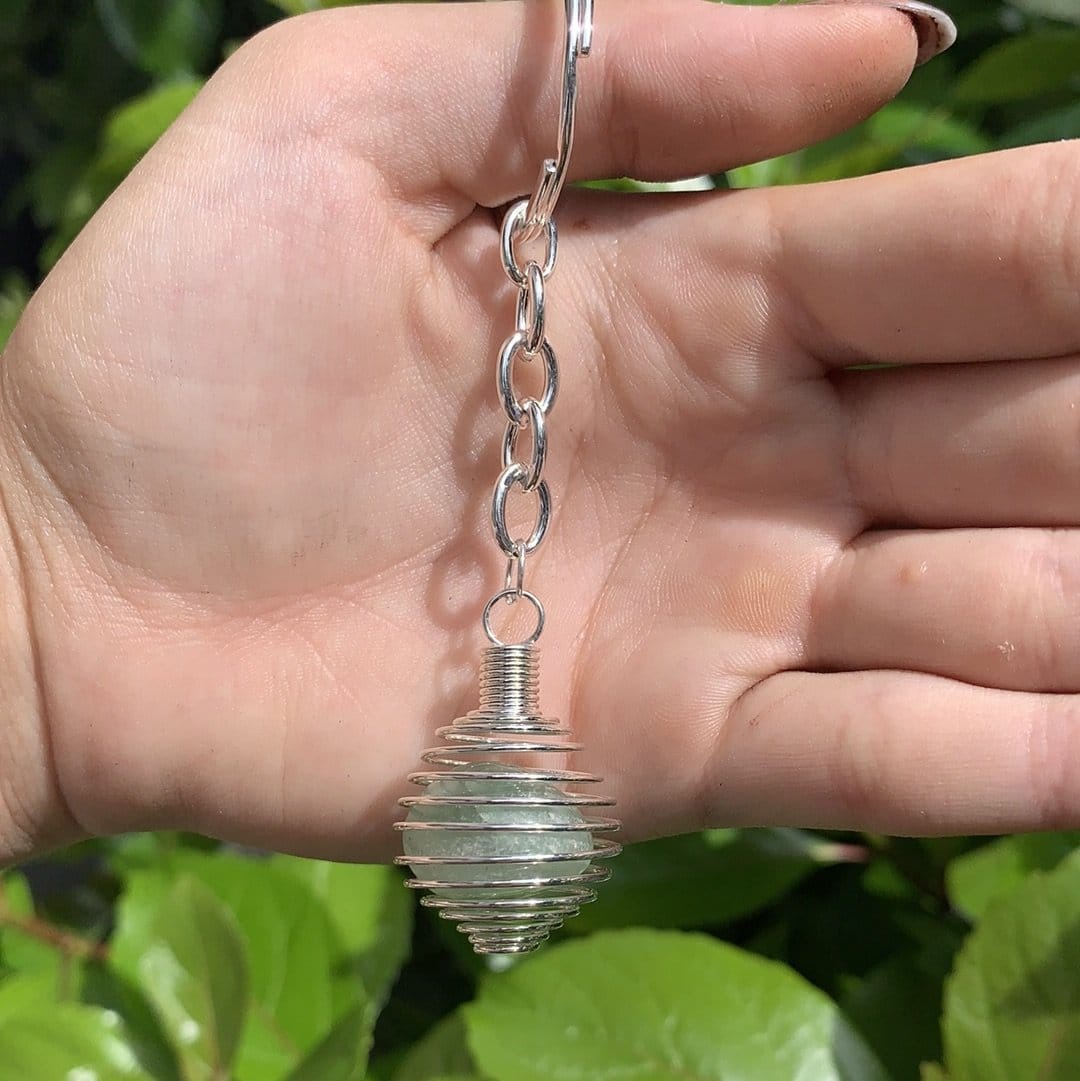 The Guide Crystals Keychain Green Aventurine Keychain Tumbled Stone