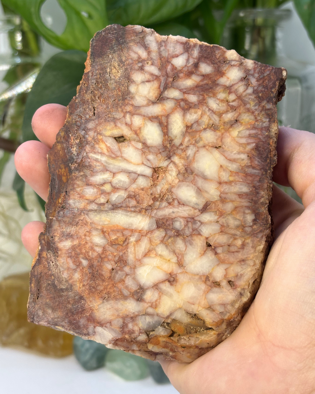 Polished Large Brecciated Pink Jasper Slace