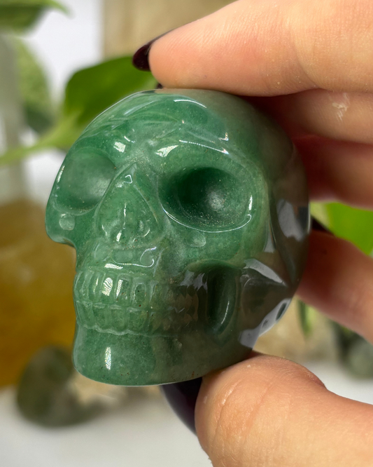 Green Aventurine Skull