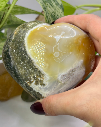 Large Ocean Jasper Heart