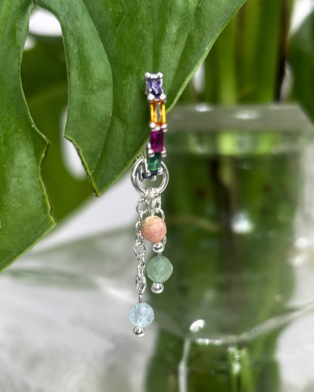 Spring Lily of the Valley Crystal Earring Charm