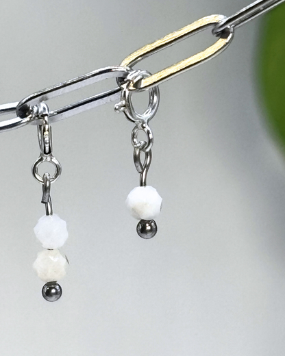 Moonstone Crystal Clips