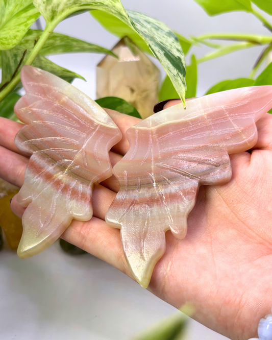 Pink Calcite Butterfly Wings