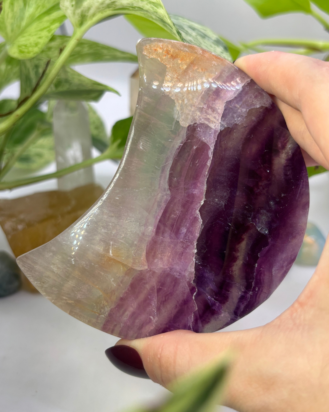 Purple Fluorite Moon