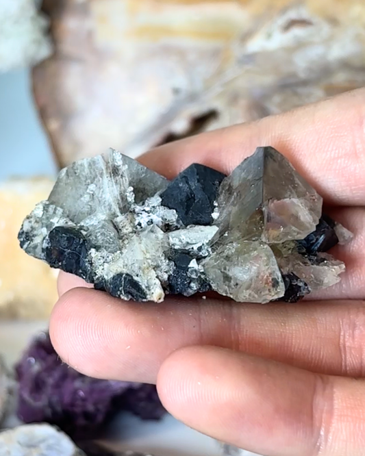 Black Tourmaline & Quartz Specimen