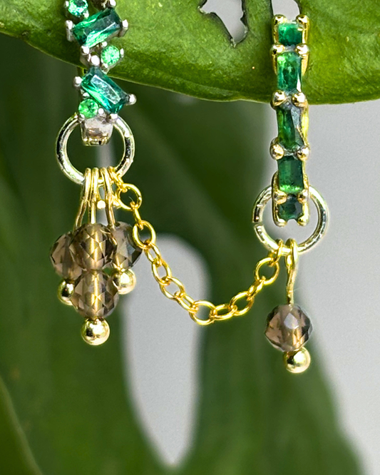 Smokey Quartz Single Sparkle Aurora Chain
