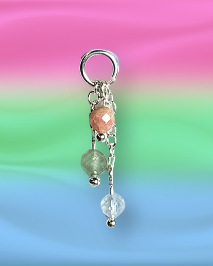 Spring Lily of the Valley Crystal Earring Charm
