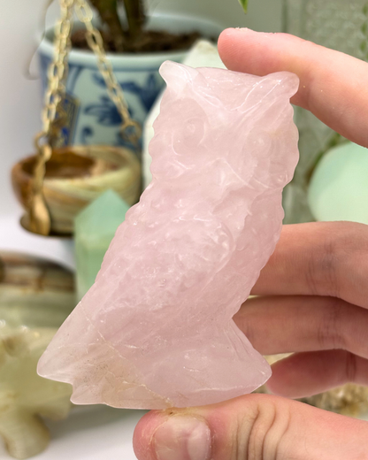 Rose Quartz Owl