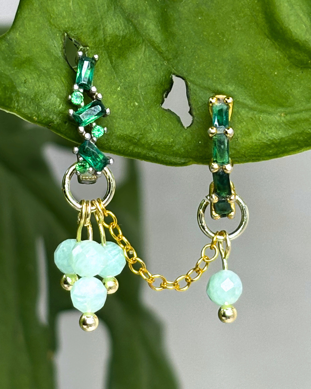 Amazonite Single Sparkle Aurora Chain