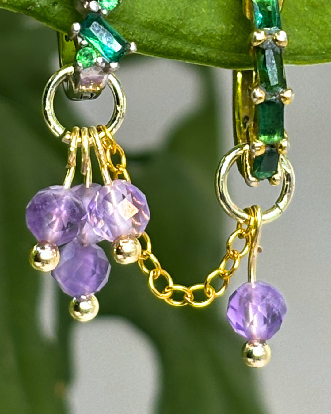 Amethyst Single Sparkle Aurora Chain