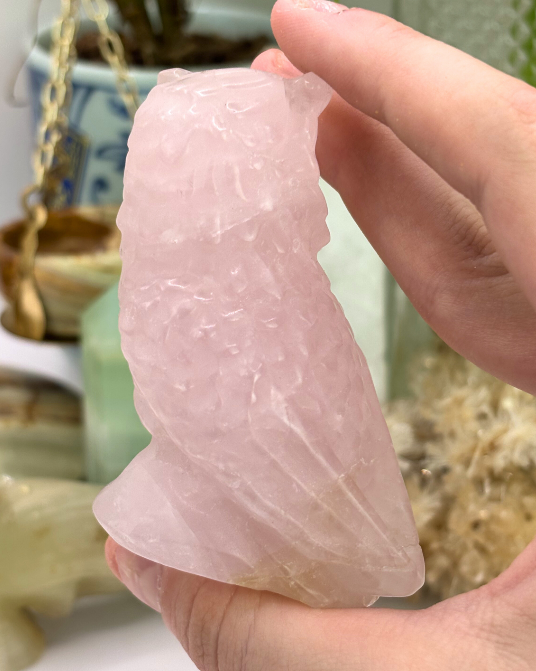 Rose Quartz Owl