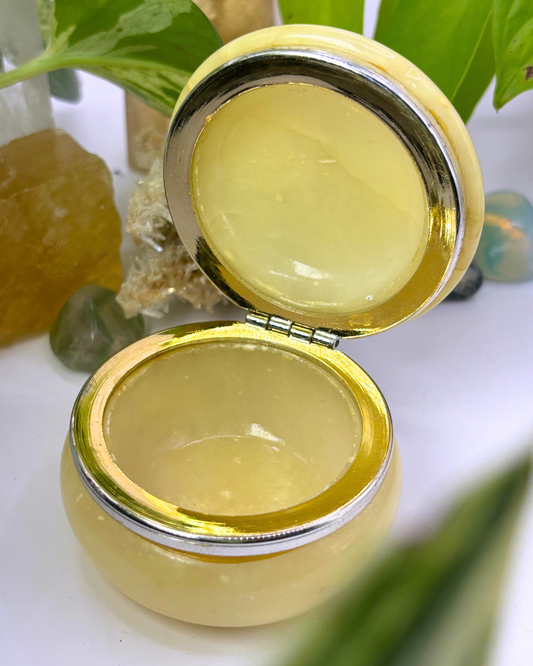 Vintage Alabaster Trinket Box with Roses