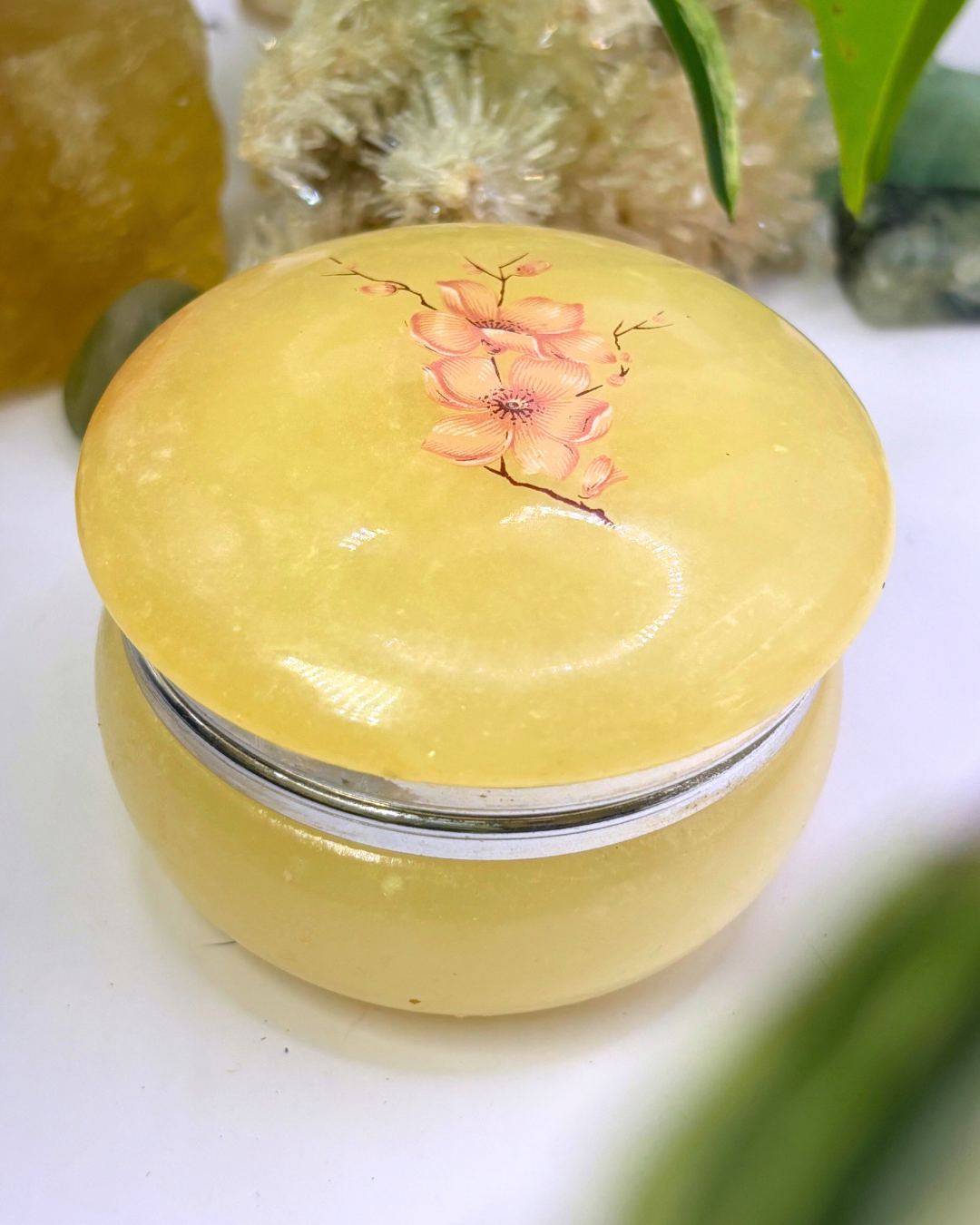 Vintage Alabaster Trinket Box