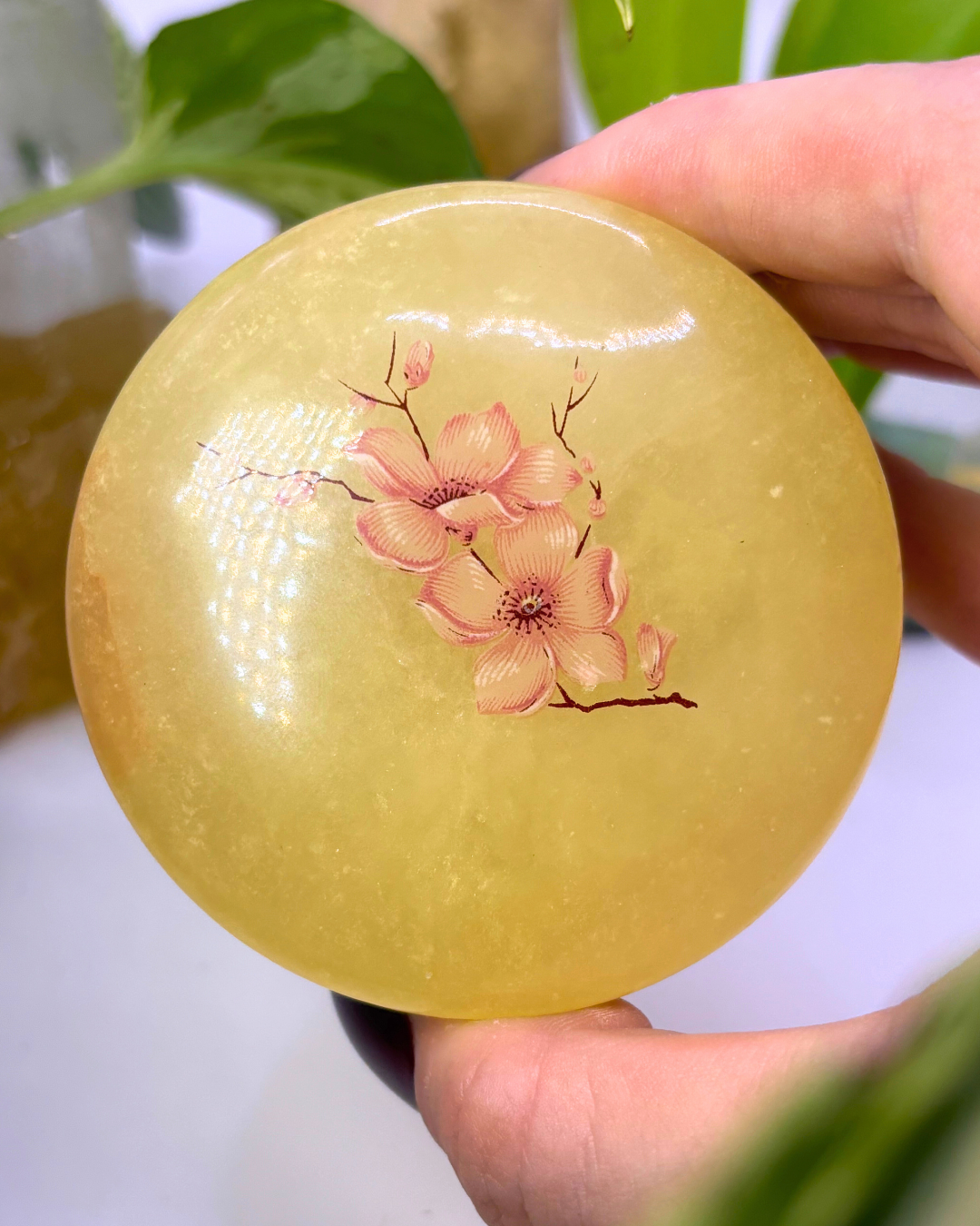 Vintage Alabaster Trinket Box