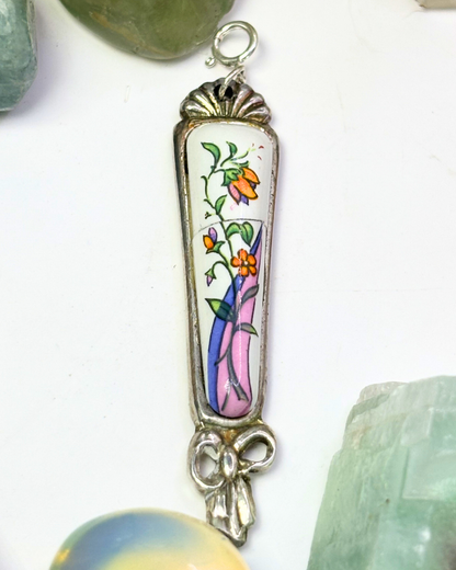 Orange Rose Bow Spoon Charm