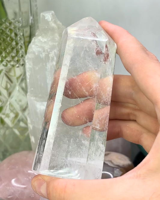 Clear Quartz Tower 1