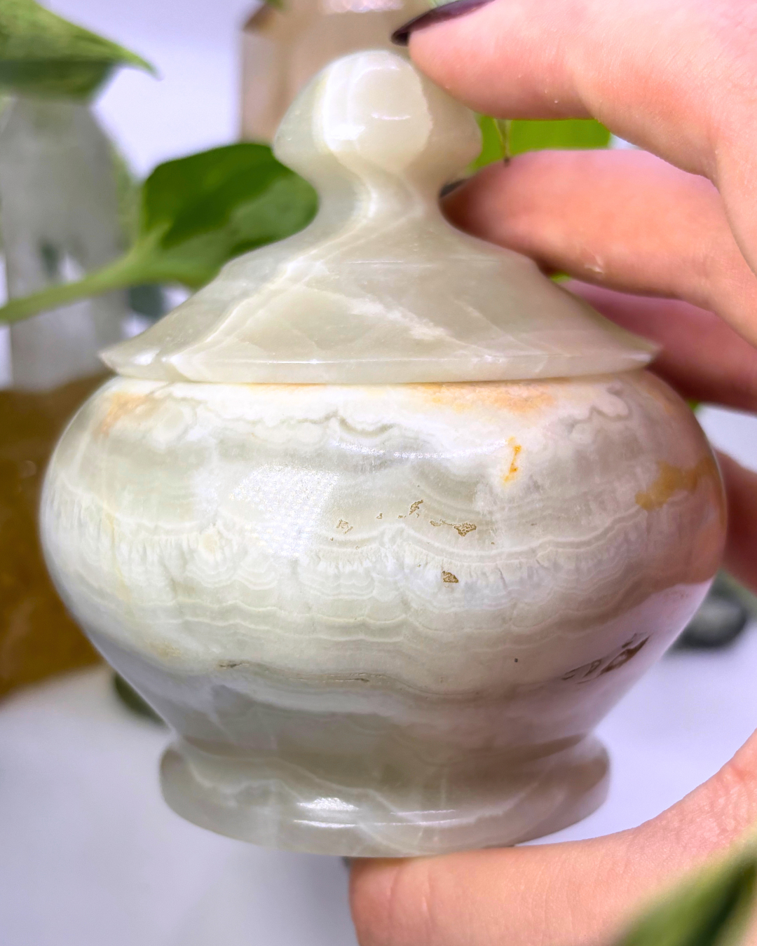 Vintage Calcite Trinket Box