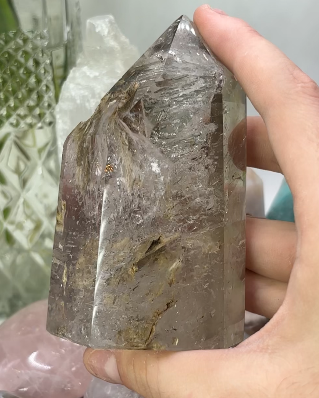 Large Smokey Quartz Tower