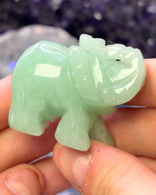 Green Aventurine Mini Elephant