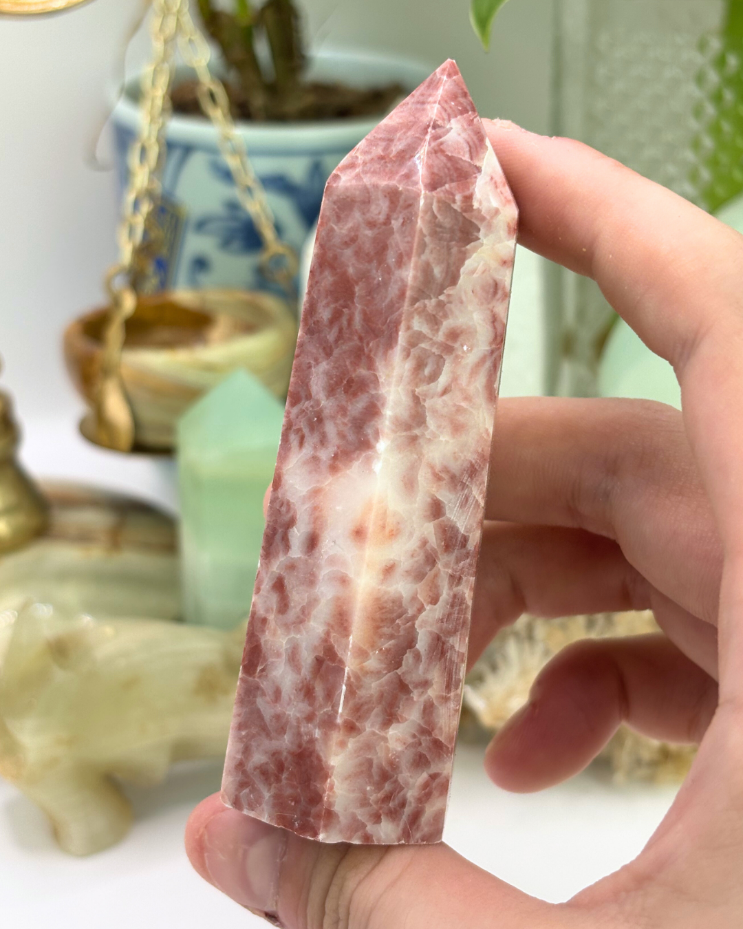 Rainbow Calcite Tower Small