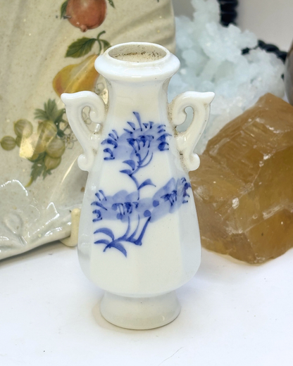 Mini Blue & White Chinese Ceramic Vase